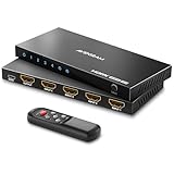 HDMI Switch 4K 60Hz, AVIDGRAM HDMI 2.0 Umschalter 4 in 1 Out, 4 Port HDMI...