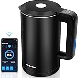 Aigostar - Smart Wasserkocher mit Temperatureinstellung 40°C-100°C, WiFi...