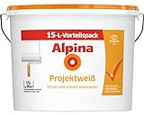 Alpina Wandfarbe Projektweiss 15 l Superdeckend