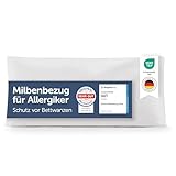 Blumtal® Milbenbezug Kissen 40x80 cm - Oeko-TEX zertifizierte Allergiker...