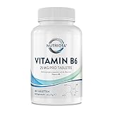 Vitamin B6 25mg | 365 hochwirksame vegane Tabletten | Trägt zu einem gesunden...