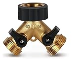 ilauke 2-Wege Y Verteiler mit Absperrhähnen für Zwei Zulaufschläuche zum...