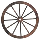 Ciieeo Holzdekor Dekoratives Holzrad Alte Western-Holzwand Für Garten Bar...