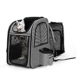 Erweiterbar Katzenrucksack - Hunderucksack bis 8kg, Faltbare Katzen Rucksack...