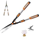 AIRAJ Teleskop Heckenschere Manuell 75-88CM,Kostenlose Handschuhe und...