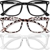 CCVOO 3 pack Lesebrillen damen herren mit blaulichtfilter Augenoptik Brille...
