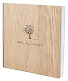 Kondolenzbuch mit edlem Holzcover in der Größe 20 x 20cm Trauerbuch bei...