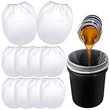 CATOR 10 Stück Farbsiebbeutel, 1 gal Weiß Filterbeutel, Feine Netz-Siebbeutel,...