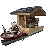 STAFECO® Vogelfutterhaus Wildvogeltränken Vogeltränke Vogelhaus für Balkon...