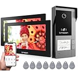TMEZON WLAN IP Video Türsprechanlage 2-familienhaus,1080P Türsprechanlage mit...