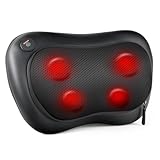 ALLJOY Massagekissen mit Wärmefunktion, Shiatsu Massagegerät für Nacken...