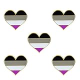 Sinwinkori Asexueller Stolz, Herzform, Anstecknadel, Flagge, Abzeichen - Rot