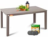 KESSER® Gartentisch 156x78cm für bis 6 Personen Esstisch Wetterfest &...