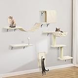 Katzen kletterwand Set mit Katzenbaum Hängematte,Katzenhöhle...