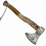 Wikinger-Axt aus kohlenstoffreichem Stahl – Handgeschmiedete Jagdaxt mit...