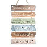 Chstarina 6 Stück Holzschilder mit Sprüchen, Motivationsschild Holz,...