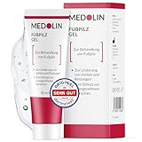 Medolin Fußpilzgel - Fußpilz Creme gegen Juckreiz & unangenehme Gerüche - Mit...