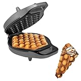 Princess 132465 Bubble-Waffeleisen, 180° aufklappbar, 700 Watt, 0,7 m...