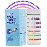7-in-1 Pool Teststreifen | Pooltester für pH, freies Chlor, Gesamthärte, Brom,...