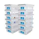 ATHLON TOOLS 12x 1L Aufbewahrungsboxen mit Deckel klein – 100% Neumaterial -...