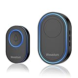 Wesstun Funkklingel, Türklingel Funk Set mit großer Reichweite, IP67 Aussen...
