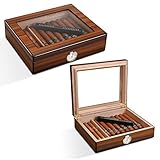 CIGARLOONG Zigarren Humidor aus Zedernholz mit Hygrometer und Luftbefeuchter...