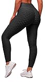 Memoryee Damen Honeycomb Leggings Geraffte Hintern Heben Hohe Taille Push Up...