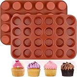 Socluer Mini Muffinform aus Silikon 2 Stück Mini 24 Tassen Muffinförmchen...