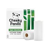 The Cheeky Panda Küchenrolle Bambus 200 Blatt | 2-Lagig Papierhandtücher | 2...