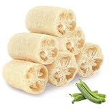 6 Stück 100% Bio Luffa Naturschwamm, Loofah Schwamm Groß, Spülschwämme für...