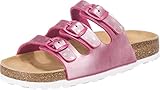 Lico Unisex Kinder Bioline Star Pantoletten, Pink Silber, 32 EU