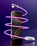 2M USB C Kabel Led, Rosa USB A auf Typ C Ladekabel,Usb C Ladekabel Led 66W...