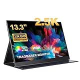 Missun Portable Monitor, 13.3 Zoll 2.5K IPS Mobiler Bildschirm Tragbarer Monitor...