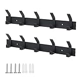 Galerie SV Kleiderhaken Wand, 2 Stück Garderobenhaken mit 5 Haken, Kleiderhaken...