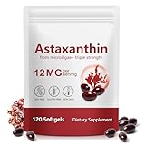 Astaxanthin 12 mg, 120 Weichkapseln (4 Monate) | Natürliches Antioxidans |...