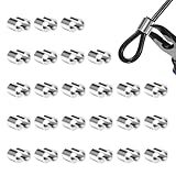 25 Stück Professionelle Seilklemmen 8 mm, Aluminiumklemmen Würgeklemmen,...