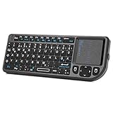 Rii X1 Mini Tastatur Wireless, Kabellos Tastatur mit Touchpad, Mini Keyboard...