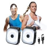 LIAISIMI LED Clip Lampe, 2 Stück Lauflicht LED Stirnlampe mit 4 Lichtmodi, USB...