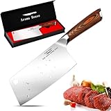 Aroma House Hackmesser Kochmesser 7 Zoll, Chinesisches Küchenmesser,Hack Messer...
