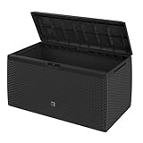 Casaria® Gartenbox Auflagenbox abschließbar Anthrazit 290L UV-beständig...
