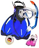 AQUAZON Miami Schnorchelset, Schwimmset, Tauchset, Taucherbrille mit Anti Fog...