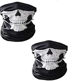 YANGWEN 2 Stück Schlauchmaske Motorrad – Skelett Mask Motorrad Sturmhaube...