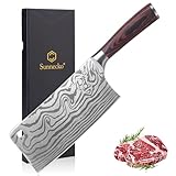 Sunnecko 18cm Hackmesser Küchenbeil Küchenmesser Messer - Kochmesser Profi...