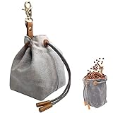 Einstellbar Tragbar Futter Tasche Beutel mit Kordelzug und Schnalle, Beutel...