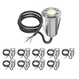 ledscom.de 10 Stück LED Bodeneinbauleuchte GLOX für außen, IP67, aluminium,...