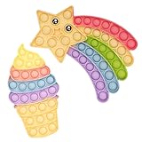 BDSHUNBF 2PCS Pop It Bubble Fidget Spielzeug, Silikon Antistress Toy für...