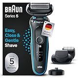 Braun Series 5 Elektrorasierer mit EasyClick Barttrimmer Aufsatz, Rasierer...