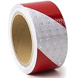 XFXIA Reflektierendes Klebeband Rot/Weiß 10m x 5cm Wasserdicht Reflektorband...