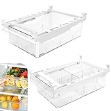 CAREDGO 2 Stk Ausziehbare Kühlschrank Schubladen Organizer Kühlschrank...