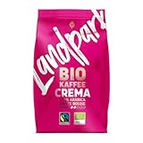 Landpark Bio Kaffee Crema 500g (1er Pack) - 100% Arabica Kaffeebohnen - Medium...
